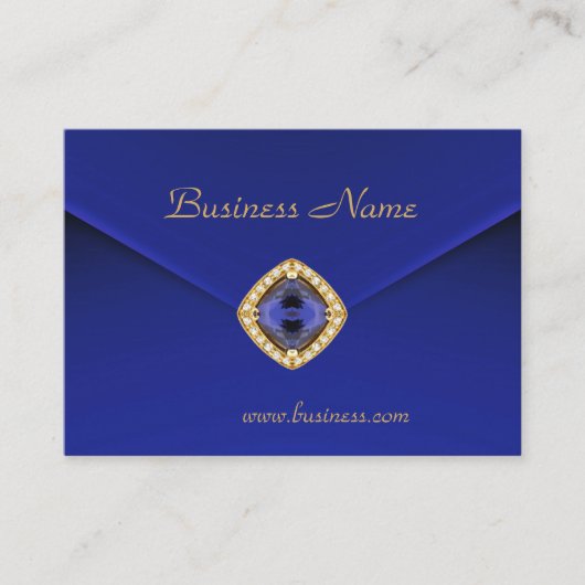 プロファイルカードビジネス豊かなブルーベルベットの外観 名刺 (正面)