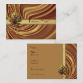 プロファイルカードビジネス金ゴールドシルク 名刺 (正面/裏面)