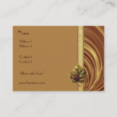 プロファイルカードビジネス金ゴールドシルク 名刺 (裏面)