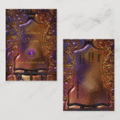 プロファイルカードビジネス金ゴールドメタルルック03 名刺 (正面/裏面)