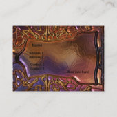 プロファイルカードビジネス金ゴールドメタルルック03 名刺 (裏面)