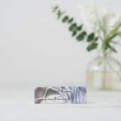 プロファイルカードビジネス銀箔パールロング スキニー名刺 (スタンド正面)