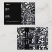 プロファイルカードビジネス銀織りブラック 名刺 (正面/裏面)