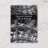 プロファイルカードビジネス銀織りブラック 名刺 (裏面)