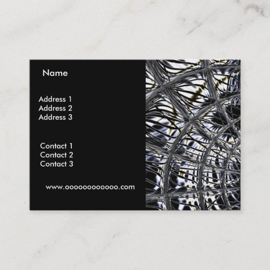 プロファイルカードビジネス銀織りブラック 名刺 (正面)