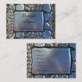 プロファイルカードビジネス銀金属ルック06 名刺 (正面/裏面)