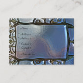 プロファイルカードビジネス銀金属ルック06 名刺 (裏面)