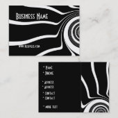 プロファイルカードブラック&ホワイトスタイルスピン(1) 名刺 (正面/裏面)