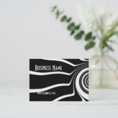 プロファイルカードブラック&ホワイトスタイルスピン(1) 名刺 (スタンド正面)