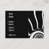 プロファイルカードブラック&ホワイトスタイルスピン(1) 名刺 (裏面)