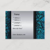 プロファイルカードメタルルックシルバーブラックグランジ 名刺 (裏面)