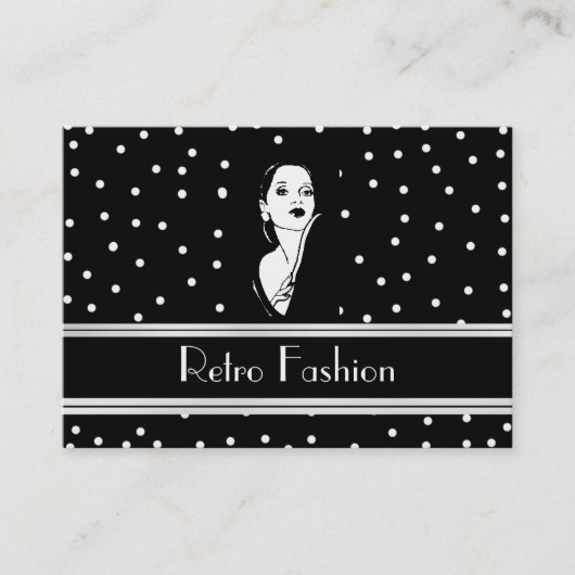 プロファイルカードレトロファッションヴィンテージ2 名刺 (正面)