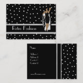 プロファイルカードレトロファッションヴィンテージ 名刺 (正面/裏面)