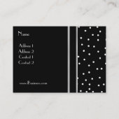 プロファイルカードレトロファッションヴィンテージ 名刺 (裏面)