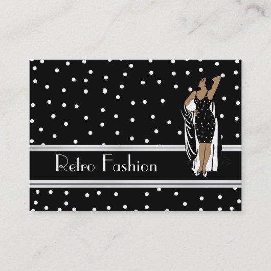 プロファイルカードレトロファッションヴィンテージ 名刺 (正面)