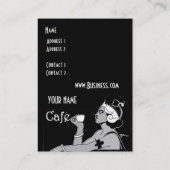 プロファイルカードヴィンテージアートカフェコーヒーショップ事業 名刺 (裏面)