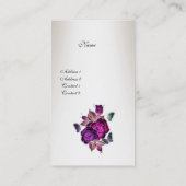 プロファイルカードヴィンテージクリームピンクローズ3 名刺 (裏面)