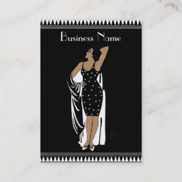プロファイルカードヴィンテージグラマガール白黒 名刺