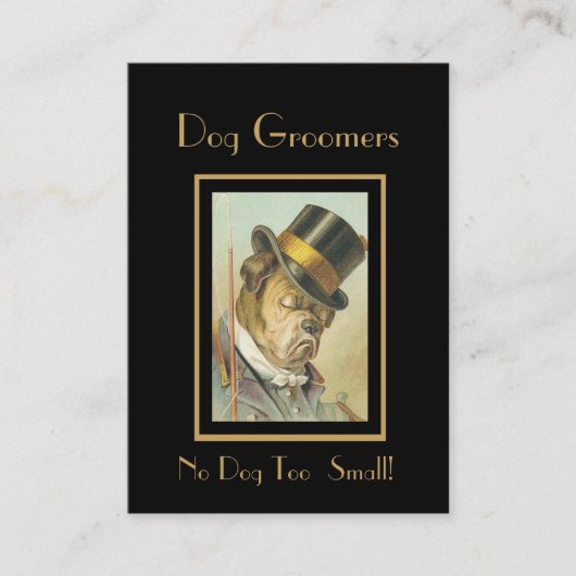 プロファイルカードヴィンテージドッグトリマー2 名刺 (正面)