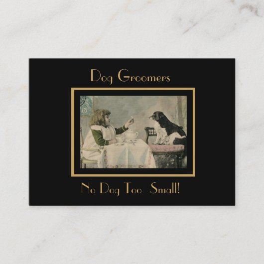 プロファイルカードヴィンテージドッグトリマー5 名刺 (正面)
