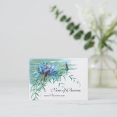 プロファイルカードヴィンテージブルーウォーターリリー 名刺 (スタンド正面)