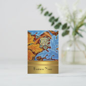 プロファイルカードヴィンテージプリントウィリアム・モリス金ゴールド2 名刺 (スタンド正面)