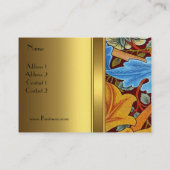 プロファイルカードヴィンテージプリントウィリアム・モリス金ゴールド2 名刺 (裏面)