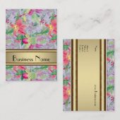 プロファイルカードヴィンテージプリントフローラ 名刺 (正面/裏面)