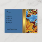 プロファイルカードヴィンテージプリントWilliam Morris金ゴールド 名刺 (裏面)