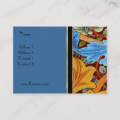 プロファイルカードヴィンテージプリントWilliam Morris 名刺 (裏面)