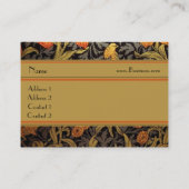 プロファイルカードヴィンテージプリントWilliam Morris 名刺 (裏面)