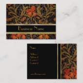 プロファイルカードヴィンテージプリントWilliam Morris 2 名刺 (正面/裏面)