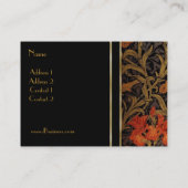 プロファイルカードヴィンテージプリントWilliam Morris 2 名刺 (裏面)