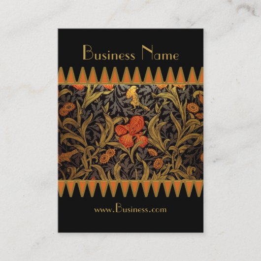 プロファイルカードヴィンテージプリントWilliam Morris 3 名刺 (正面)