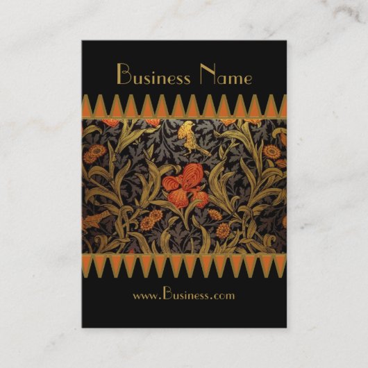 プロファイルカードヴィンテージプリントWilliam Morris 3 名刺 (正面)