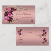 プロファイルカードヴィンテージムスクピンクローズ2 名刺 (正面/裏面)