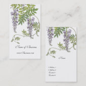 プロファイルカードヴィンテージラベンダーホワイト 名刺 (正面/裏面)