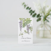 プロファイルカードヴィンテージラベンダーホワイト 名刺 (スタンド正面)