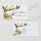 プロファイルカードヴィンテージ蝶ホワイト 名刺 (正面/裏面)