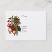 プロファイルカードヴィンテージ赤フローラ 名刺 (裏面)