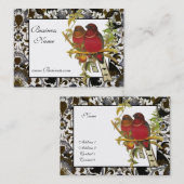 プロファイルカードヴィンテージ赤頭トロッゴンバード 名刺 (正面/裏面)