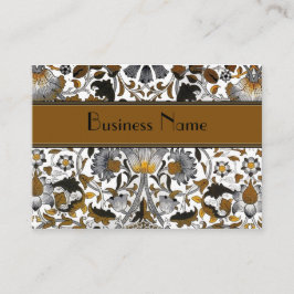 プロファイルカードヴィンテージWilliam Morris Brownフローラ 名刺