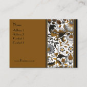 プロファイルカードヴィンテージWilliam Morris Brownフローラ 名刺 (裏面)