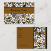 プロファイルカードヴィンテージWilliam Morris Brownフローラ 名刺 (正面/裏面)