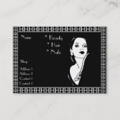 プロファイルカード洗練レディ美しいヘアサロン 名刺 (裏面)