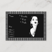 プロファイルカード洗練レディ美しいヘアサロン 名刺 (裏面)