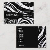 プロファイルカード白黒スタイルストライプタイル(1) 名刺 (正面/裏面)
