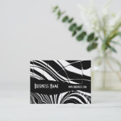 プロファイルカード白黒スタイルストライプタイル(1) 名刺 (スタンド正面)