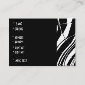 プロファイルカード白黒スタイルストライプタイル(1) 名刺 (裏面)