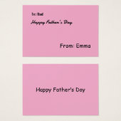 プロファイルカード (正面&裏面)